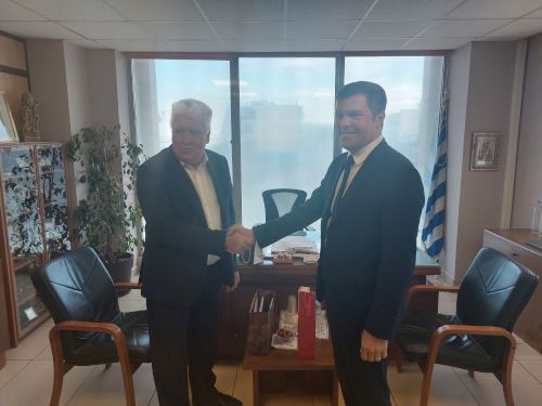 Εθιμοτυπική επίσκεψη του Πρόξενου της Τουρκίας Mustafa Somuncu στον Δήμαρχο Αγίας Παρασκευής